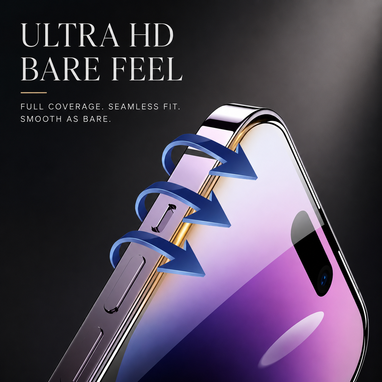 Premium iPhone Screen Protector Tempered Glass HD Clear Scratch Resistant Anti Fingerprint Bubble Free Shatterproof Case Friendly