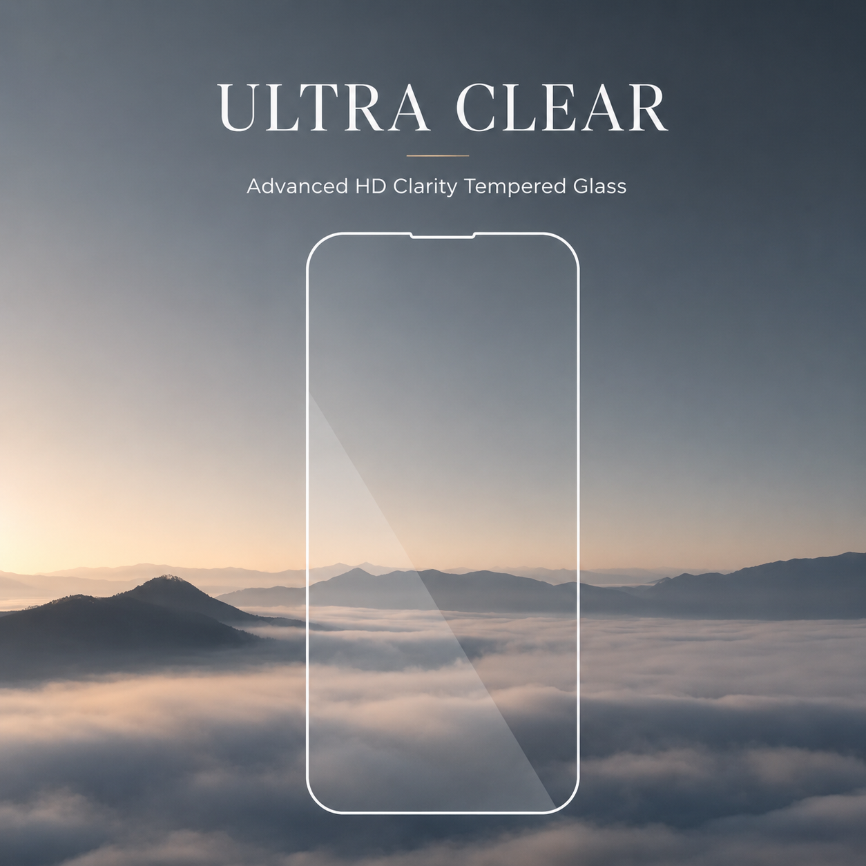 Premium iPhone Screen Protector Tempered Glass HD Clear Scratch Resistant Anti Fingerprint Bubble Free Shatterproof Case Friendly