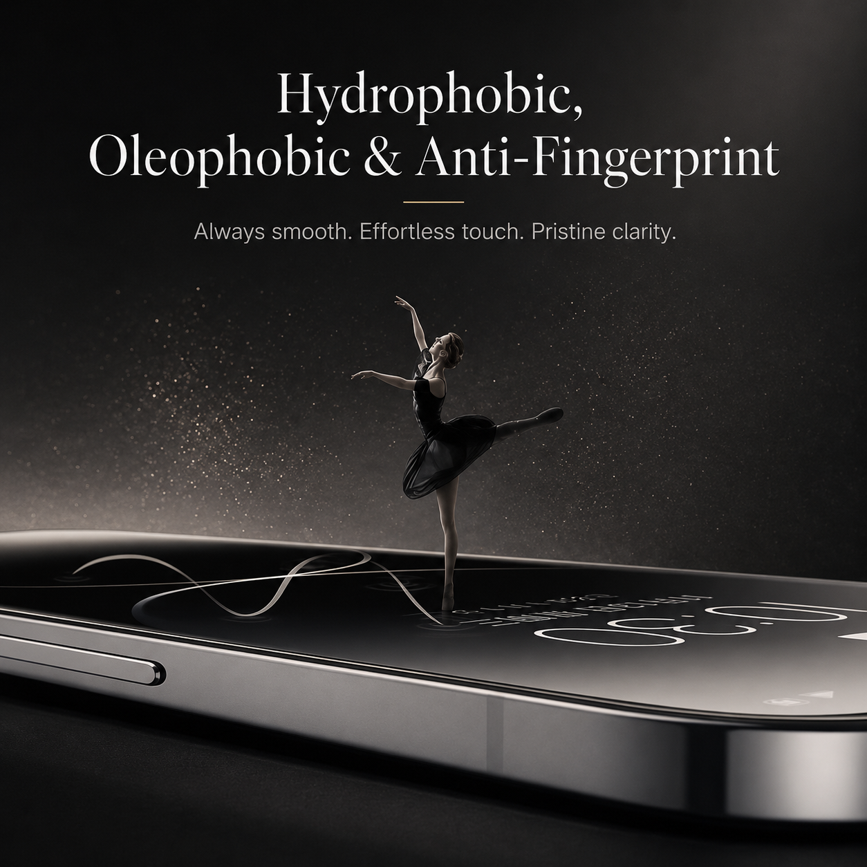 Premium iPhone Screen Protector Tempered Glass HD Clear Scratch Resistant Anti Fingerprint Bubble Free Shatterproof Case Friendly