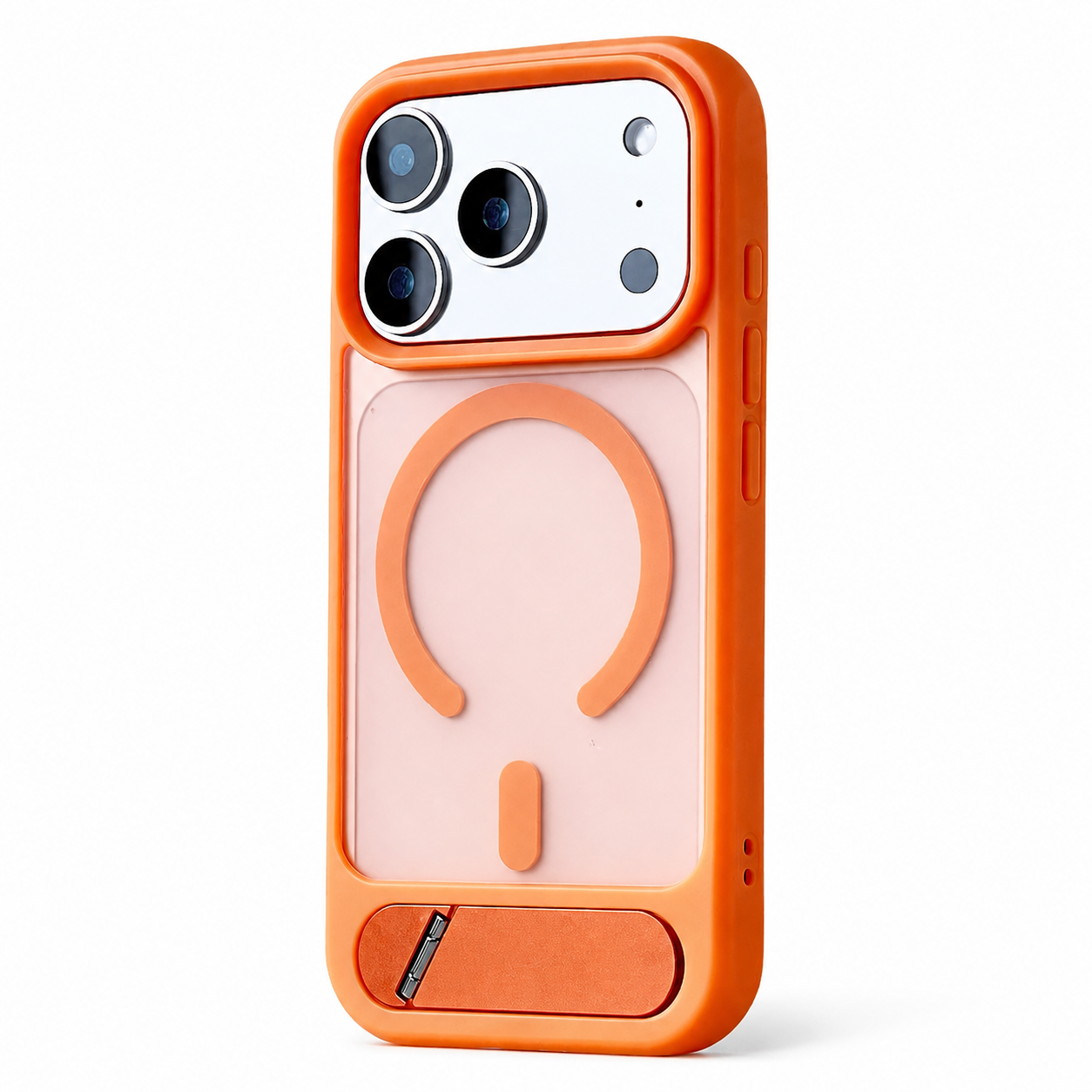 Premium iPhone Case MagSafe Compatible Foldable Stand Cover Matte Shockproof Protection