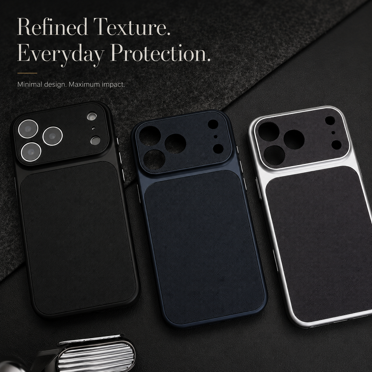 Premium iPhone Case Woven Leather Texture Armor Cover Shockproof Hard PC Retro Protective Case