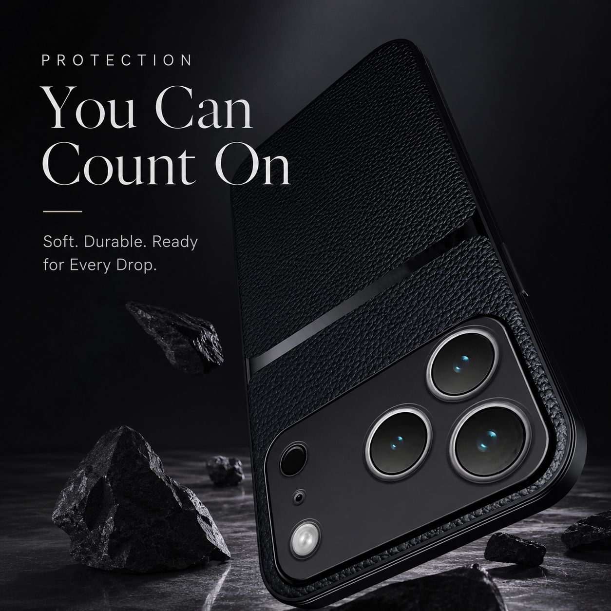 Premium iPhone Case Leather Pattern Silicone Cover Shockproof Protective Back Case