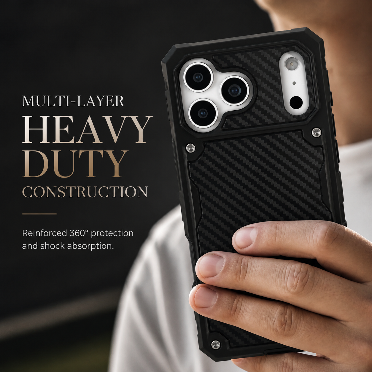 Premium iPhone Case Heavy Duty Rugged Cover MagSafe Compatible Military Grade Shockproof Drop Protection