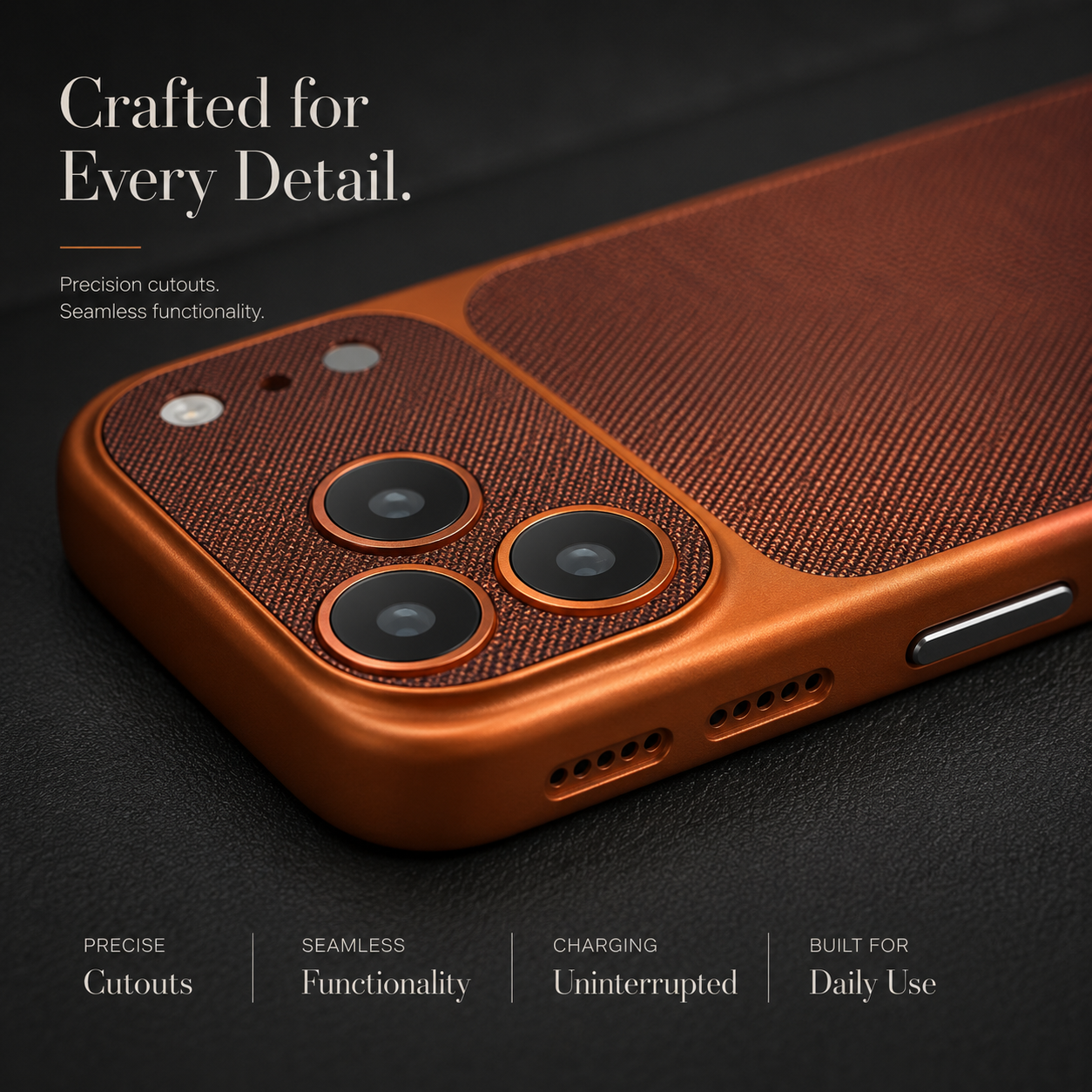 Premium iPhone Case Woven Leather Texture Armor Cover Shockproof Hard PC Retro Protective Case