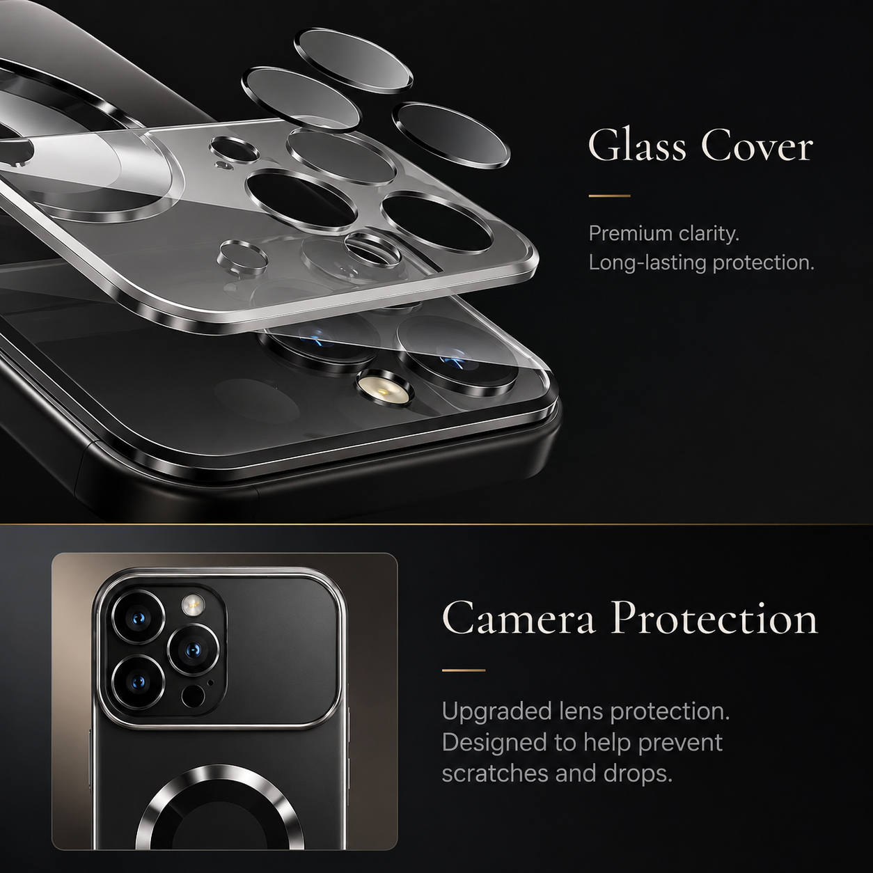 Premium iPhone Case MagSafe Compatible Tempered Glass Cover Shockproof Slim Protection