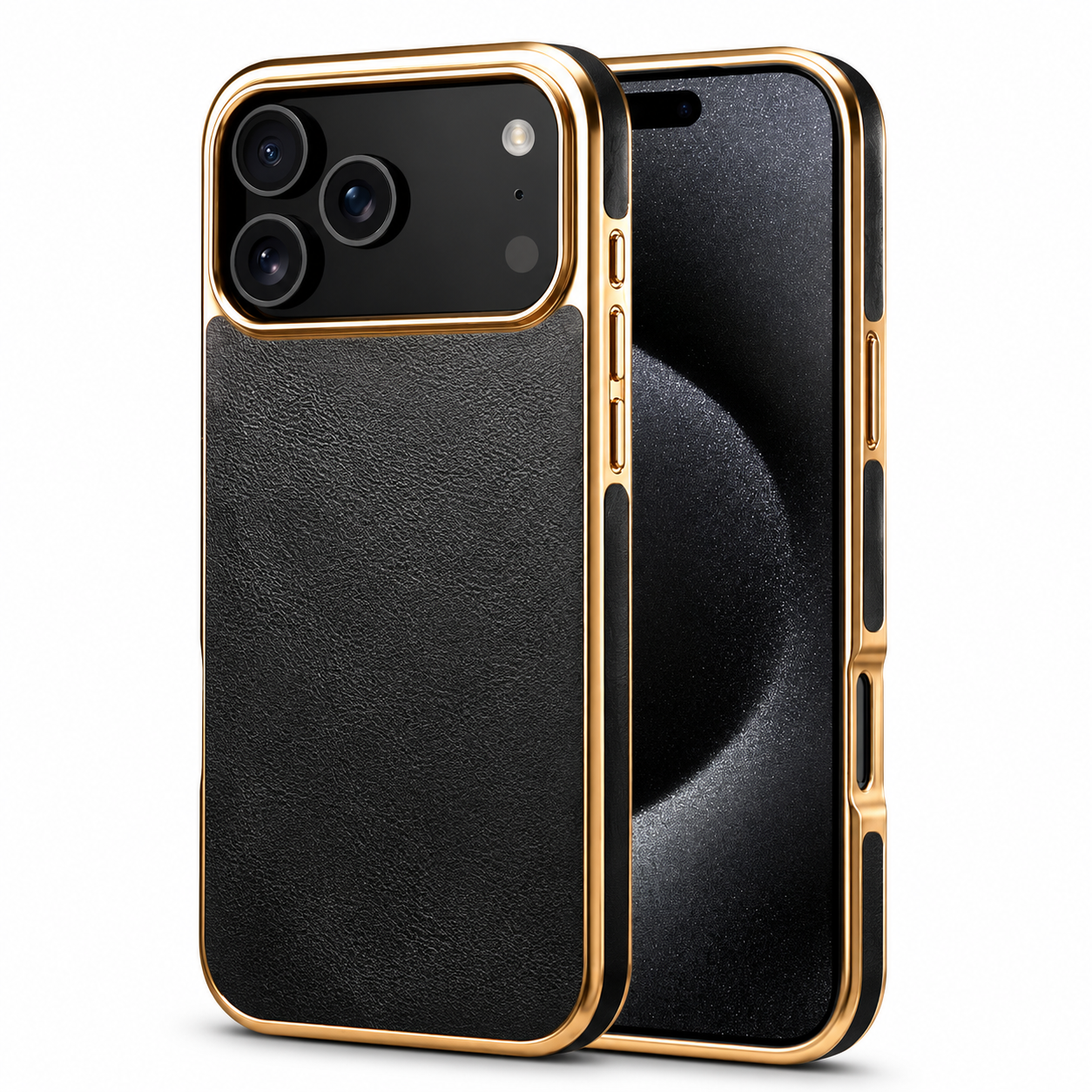 Premium iPhone Case Cowhide Electroplated Leather Cover Heat Resistant Skin Friendly Non Slip Lightweight Protective Design