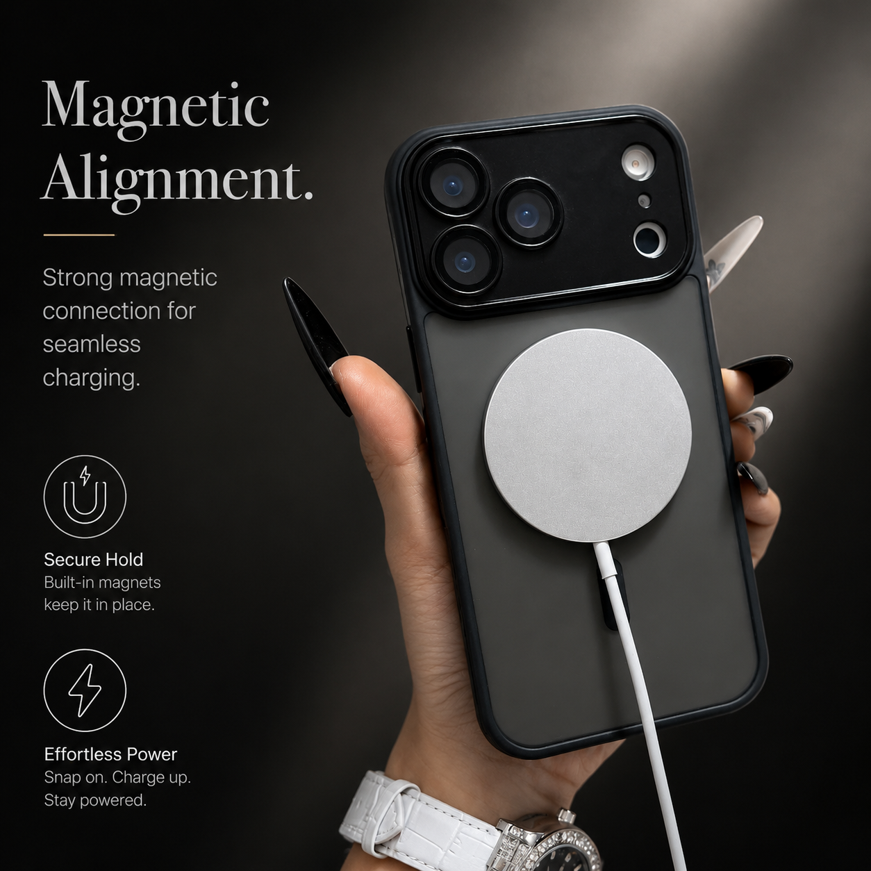 Premium iPhone Case Matte Magnetic Translucent Cover with MagSafe Wireless Charging Support Shockproof Anti Fingerprint PC TPU Protective Design