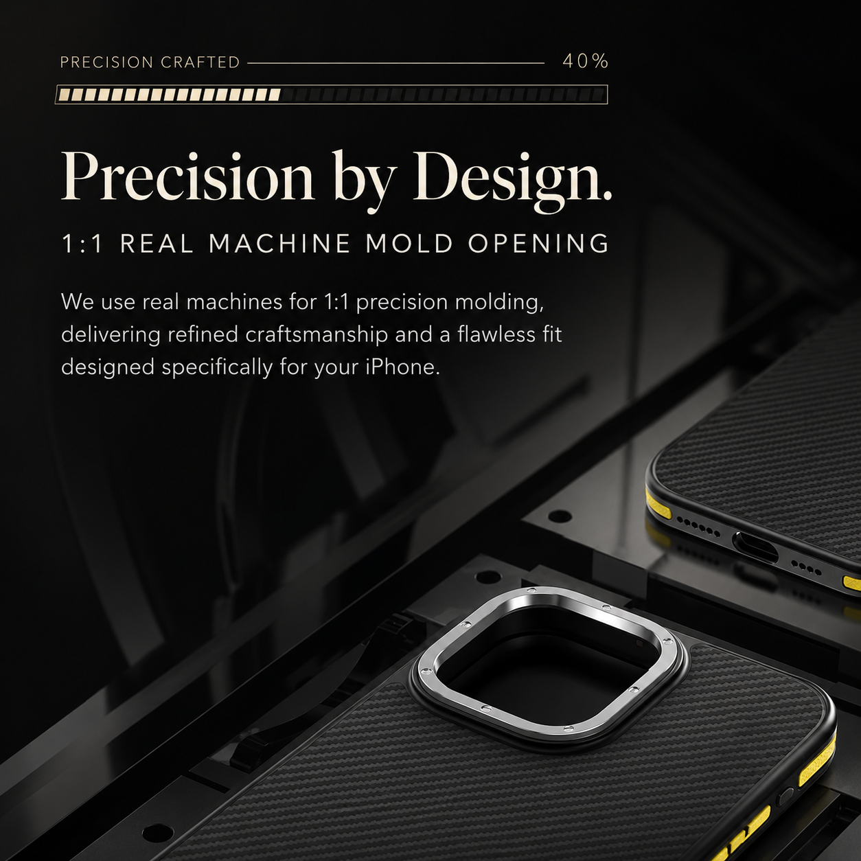 Premium iPhone Case 600D Kevlar Series Magnetic Cover with Metal Camera Ring Half Wrapped Dual Layer Carbon Fiber Protective Design