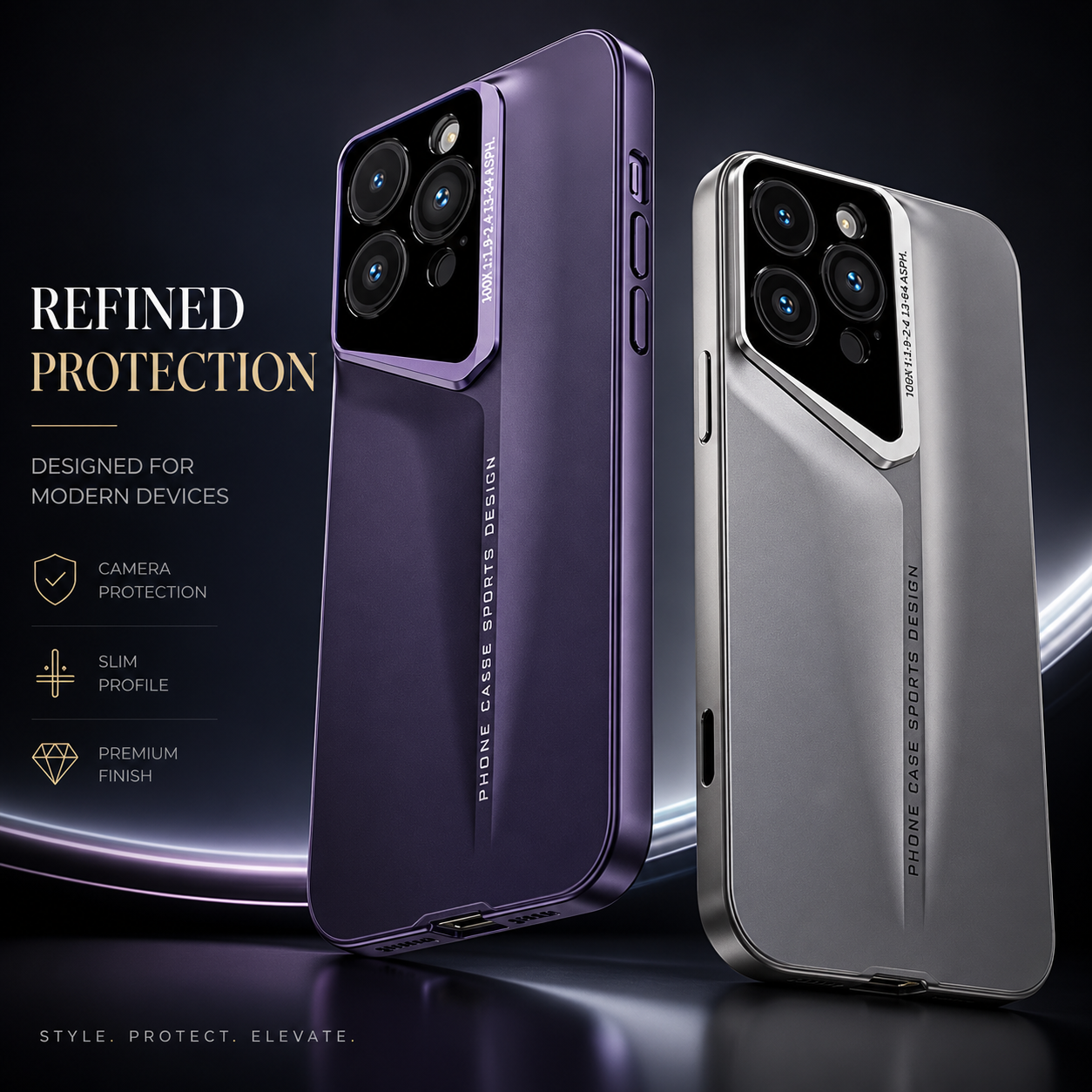 Premium iPhone Case Ultra Slim Matte Hard PC Shockproof Cover with Frosted Lens Protection Anti Fingerprint Non Slip Design