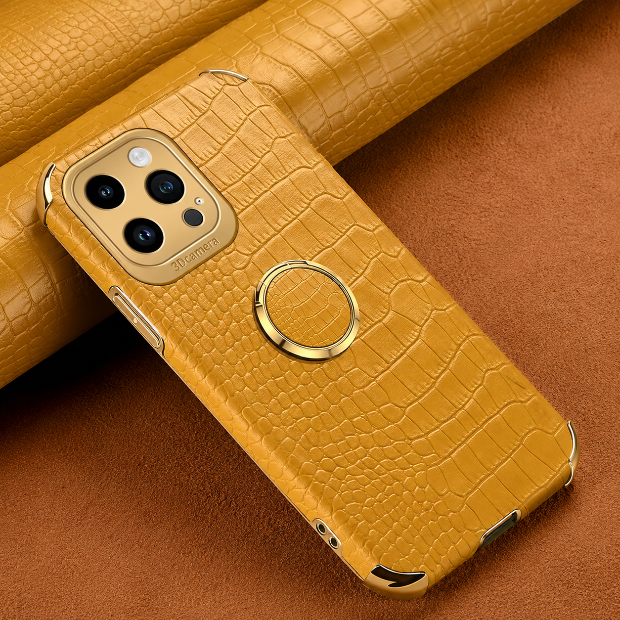 Premium iPhone Case Crocodile Leather Silicone Protective Cover Anti Scratch Lightweight Full Coverage Case
