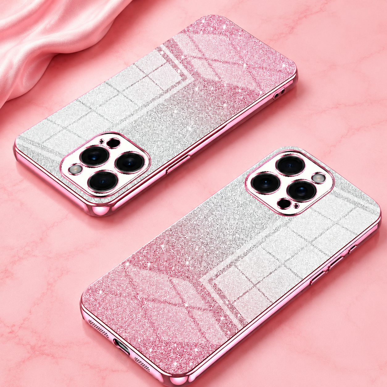 remium iPhone Case MagSafe Compatible Glitter TPU Cover Shockproof Slim Protection