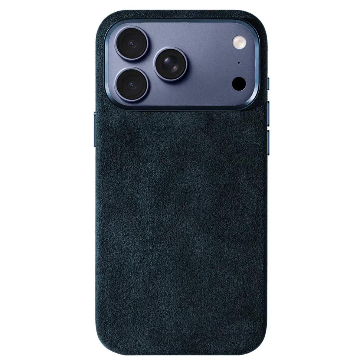 Premium iPhone Case Alcantara Magnetic Cover MagSafe Compatible Smart Button Protective Luxury Full Coverage Case